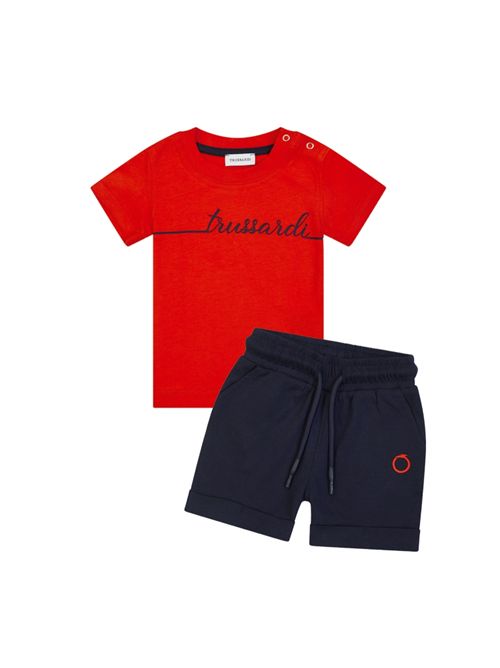 t-shirt e bermuda TRUSSARDI JEANS | TIP25057CJ/SKLRED_B/B.N.
